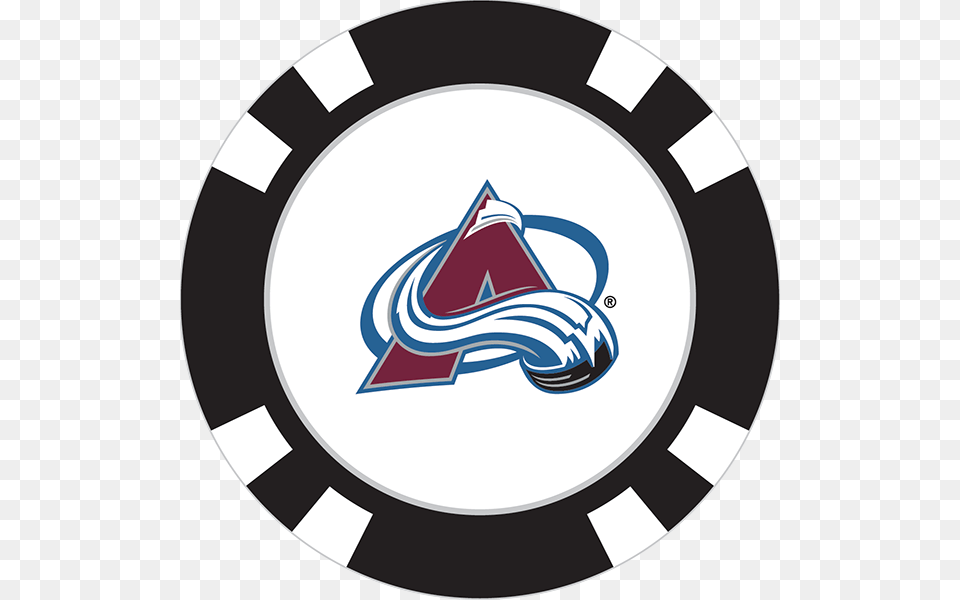 Colorado Avalanche Poker Chip Ball Marker Transparent Cleveland Indians Logo, Emblem, Symbol, Disk Free Png