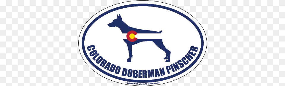 Colorado Breed Sticker Doberman Pinscher Dog Catches Something, Logo, Animal, Kangaroo, Mammal Png
