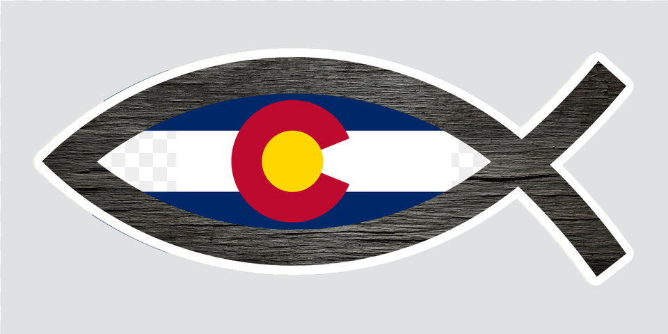 Colorado Christian Fish Colorado State Flag, Logo, Disk, Emblem, Symbol Free Png Download