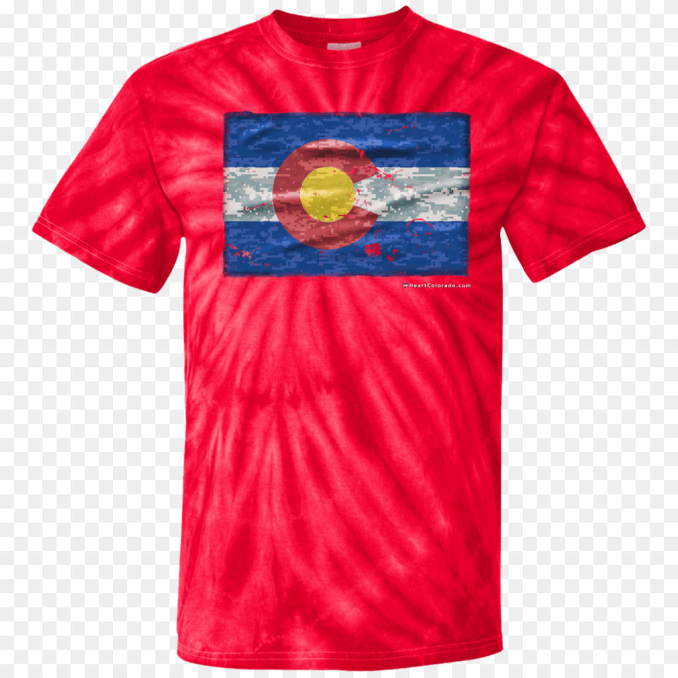 Colorado Flag Digital Camo Youth Tie Dye T Shirt Heart Colorado, Clothing, T-shirt Png