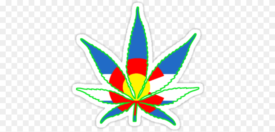 Colorado Flag Leaf Sticker Colorado Weed Leaf, Art, Floral Design, Graphics, Pattern Free Png Download
