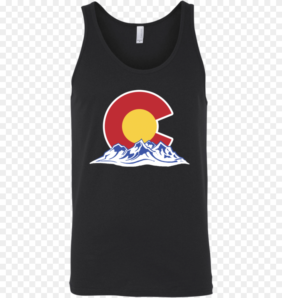 Colorado Mountain Silhouette Men S Tank T Shirts Heart T Shirt, Clothing, Tank Top Png Image