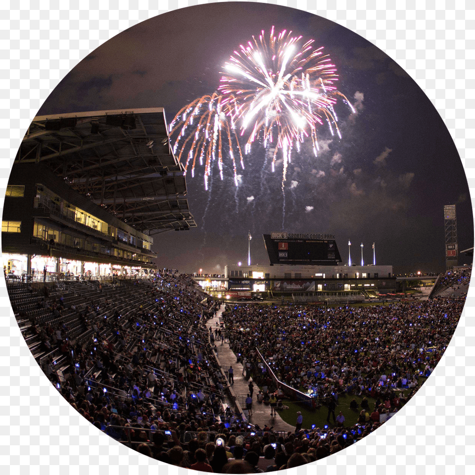 Colorado Rapids 4th Of July, Lighting, Fireworks, Crowd, Person Png Image