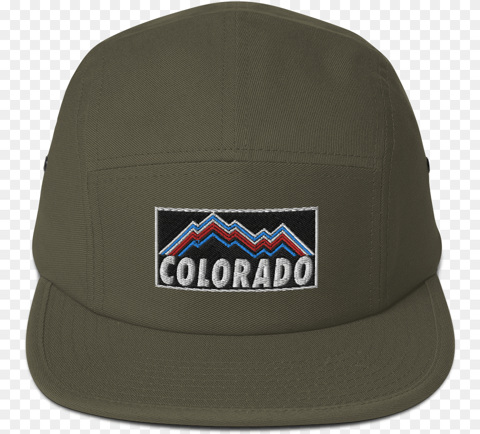 Colorado Retro Mountains Logo Five Panel Cap Baseball Cap, Baseball Cap, Clothing, Hat, Helmet Free Png Download