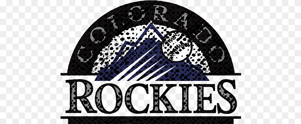 Colorado Rockies 1993 Present Primary Logo Distressed Colorado Rockies, Arch, Architecture, Disk, Text Free Png