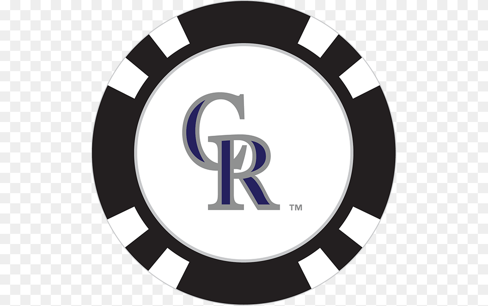 Colorado Rockies Poker Chip Ball Marker, Disk, Text, Symbol Free Png