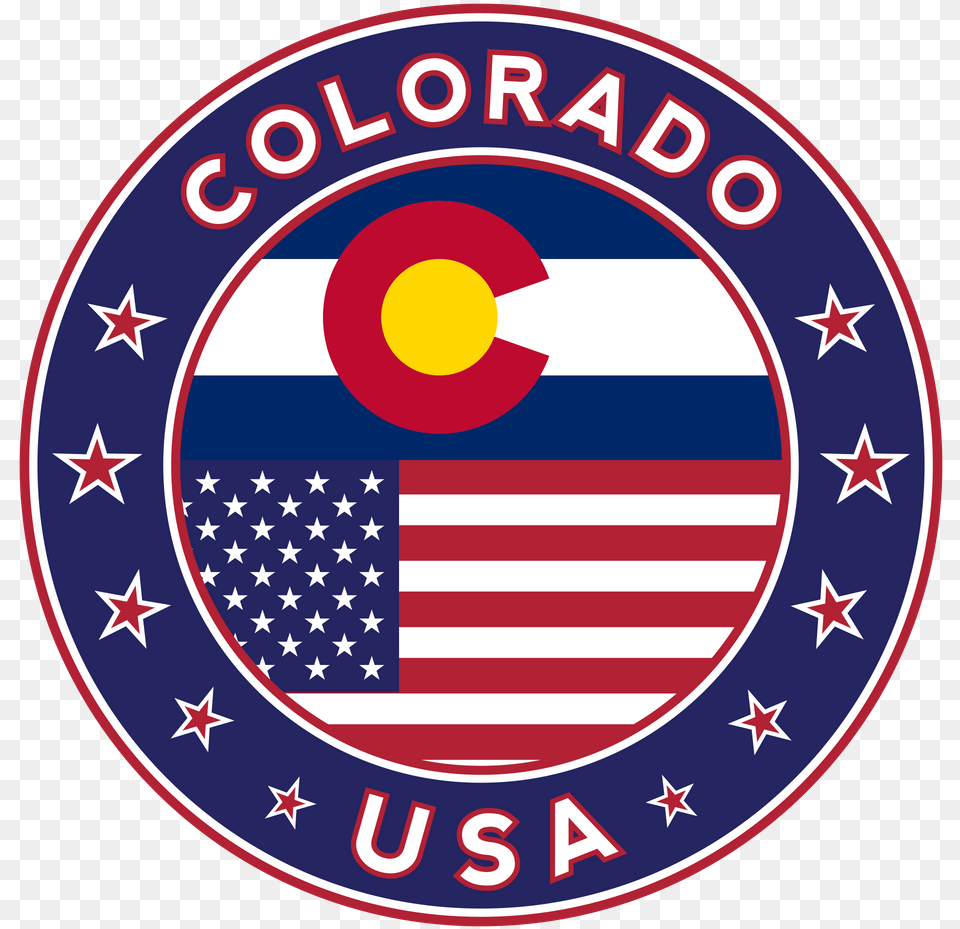 Colorado T Shirt Colorado Sticker Circle American, American Flag, Flag, Emblem, Symbol Png