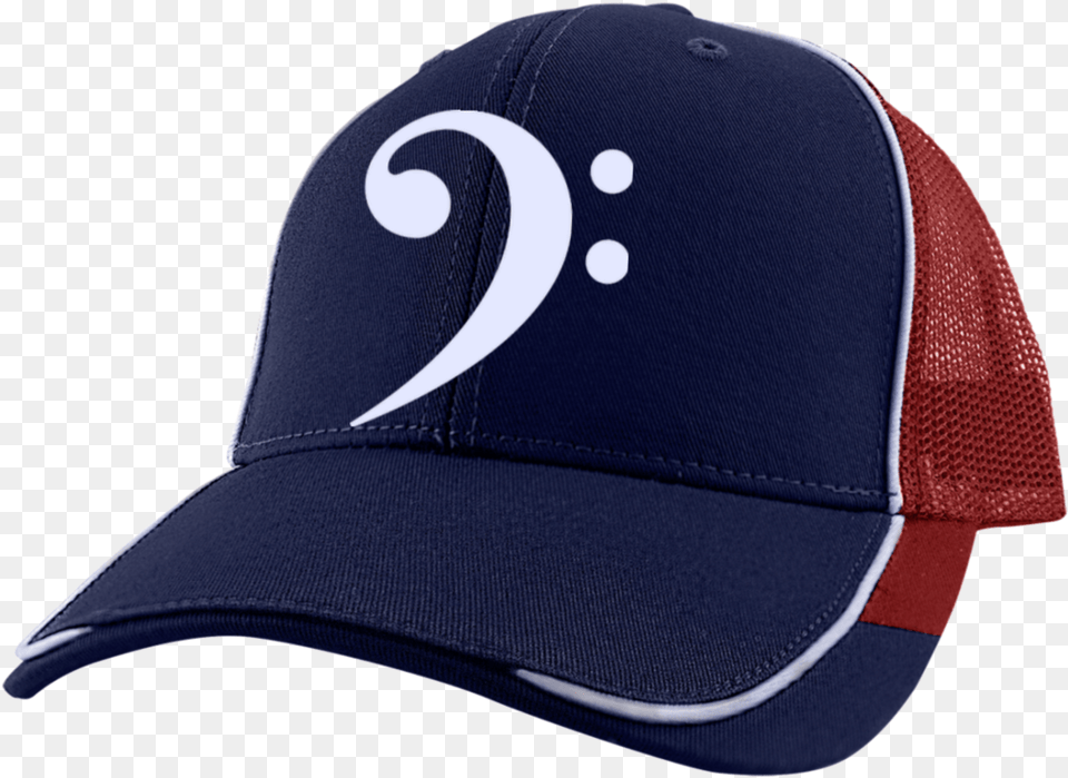Colorblock Mesh Back Bass Clef Embroidered Hat Baseball Cap, Baseball Cap, Clothing Free Png Download
