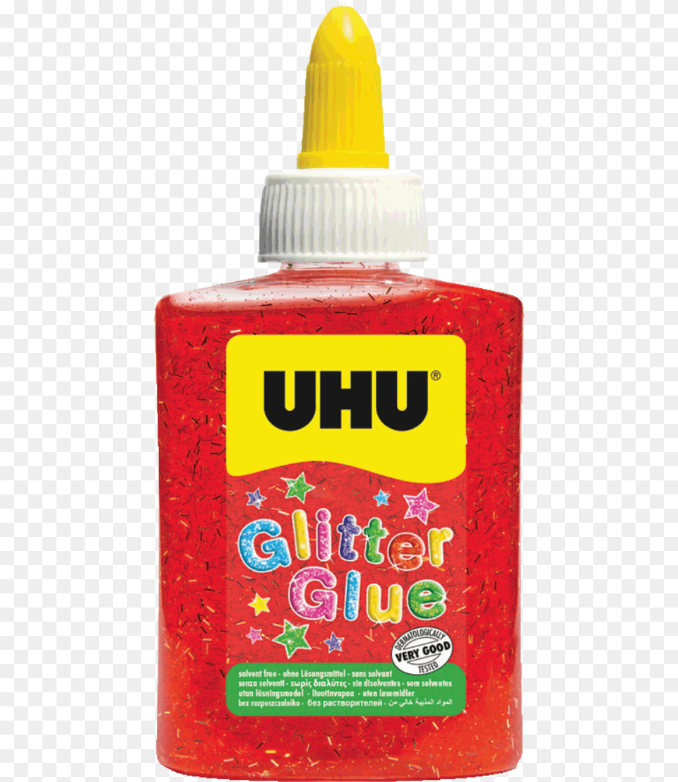 Colored Adhesive With Glitter Particles Plastic Bottle, Food, Ketchup Free Png Download
