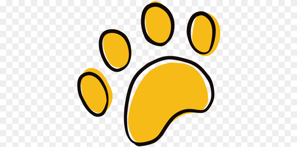 Colored Animal Paw Print Doodle Colored Animal Paw Print, Electronics Free Png
