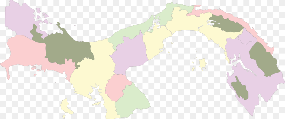Colored Blank Map Of Panama Panama, Chart, Plot, Atlas, Diagram Free Png