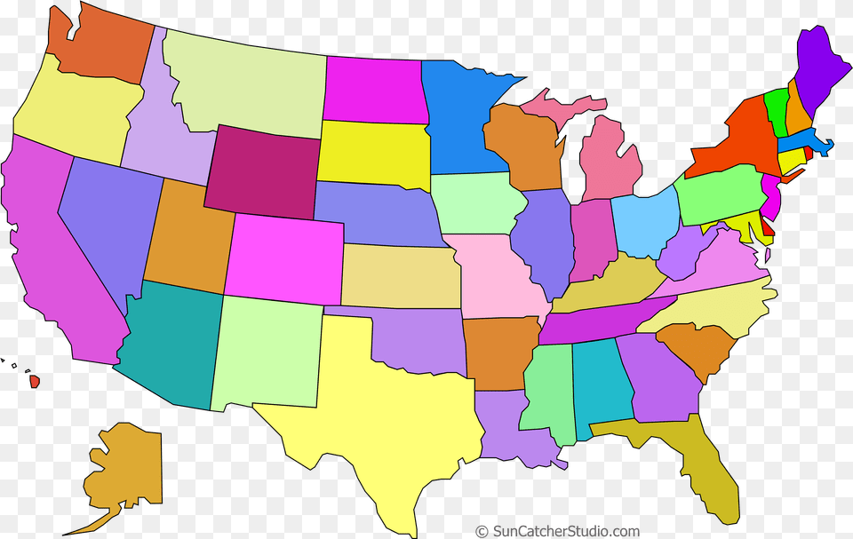 Colored Blank Us Map Download, Chart, Plot, Baby, Person Png Image