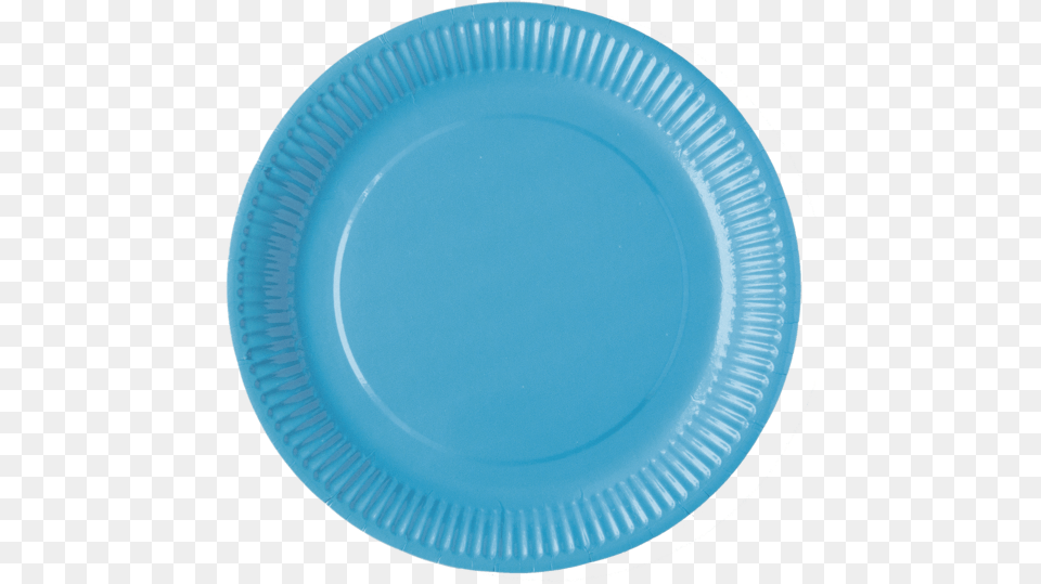 Colored Blue Smooth Fluted 23cm Play School, Plate, Food, Meal, Pottery Free Png Download