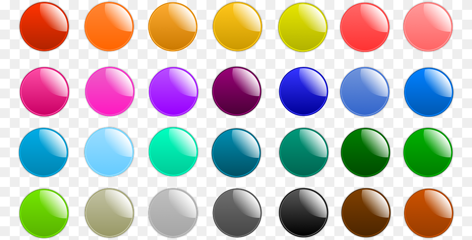 Colored Button Icon, Sphere, Lighting, Pattern Free Png Download