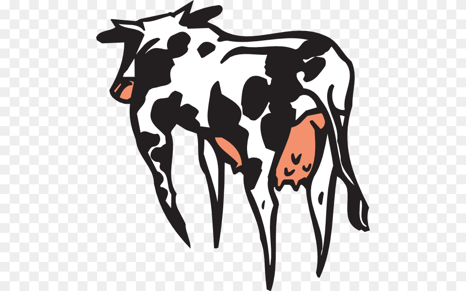 Colored Cow Rear View Clip Art, Animal, Cattle, Dairy Cow, Livestock Png