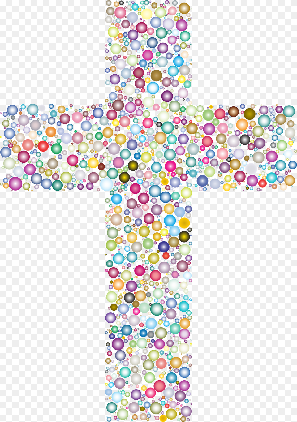 Colored Cross Clipart Image Transparent Library Colourful Cross Clipart, Symbol, Accessories, Bead Free Png Download