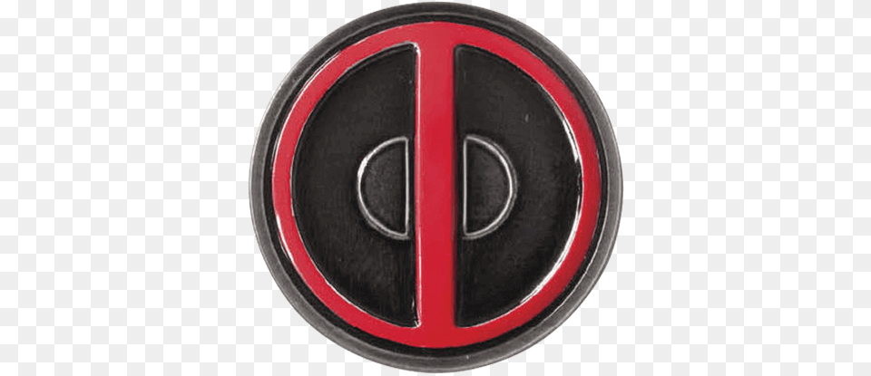 Colored Deadpool Logo Lapel Pin Deadpool Lapel Pin, Emblem, Symbol, Electronics, Speaker Free Png Download