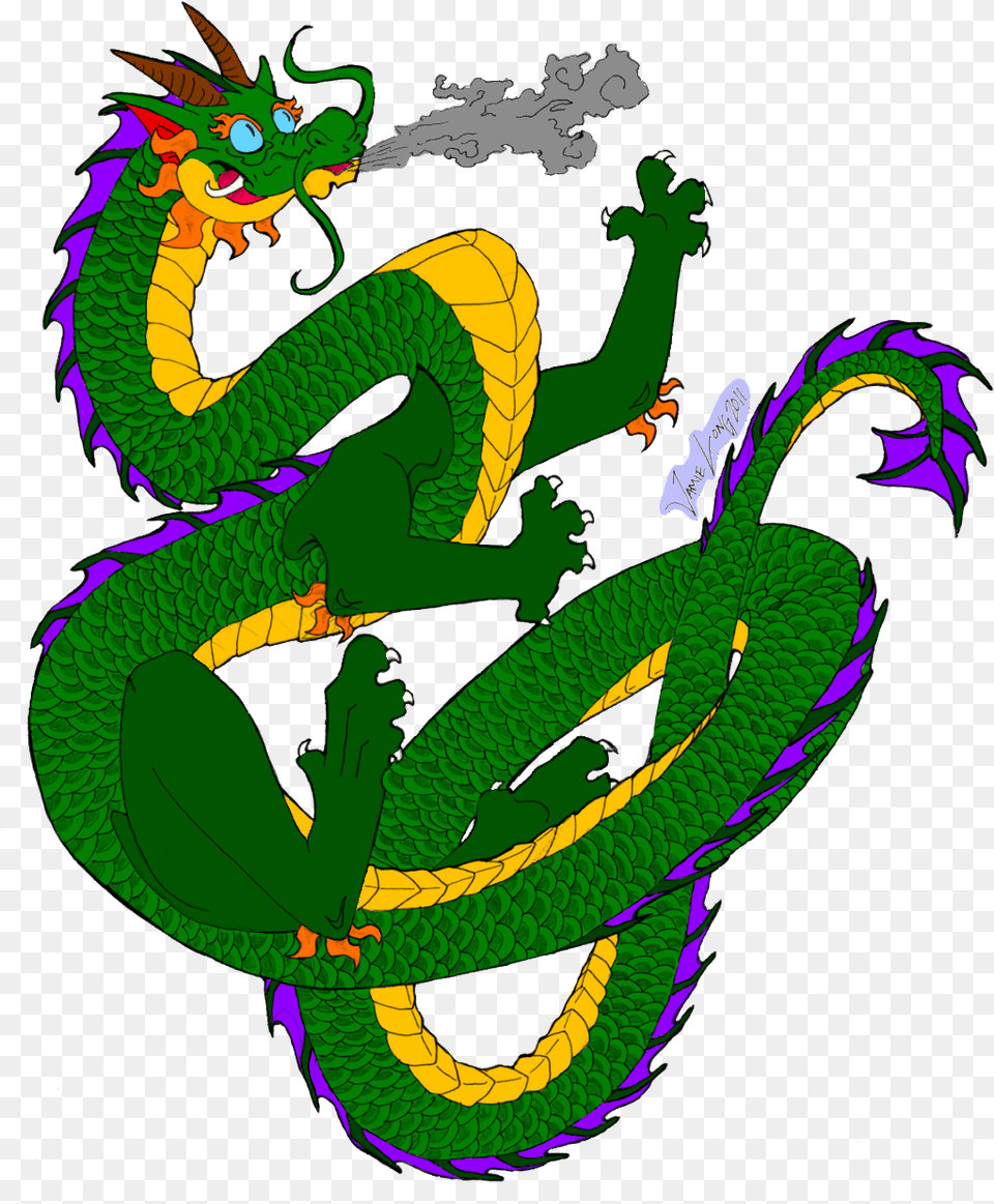 Colored Dragon Tattoo Design Illustration Png Image
