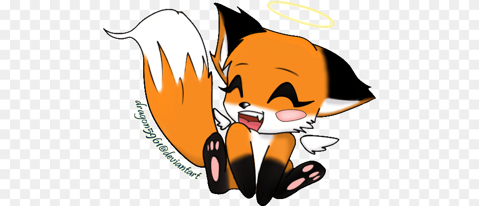 Colored Drawing Cute Cute Fox Animated, Person, Book, Comics, Publication Png Image