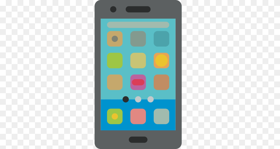Colored Hand Phone Set Of Icons Icons For, Electronics, Mobile Phone Free Png