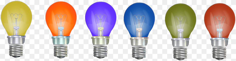 Colored Light Bulbs, Lightbulb Free Transparent Png