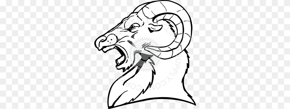 Colored Mean Ram Head, Adult, Female, Person, Woman Free Png Download