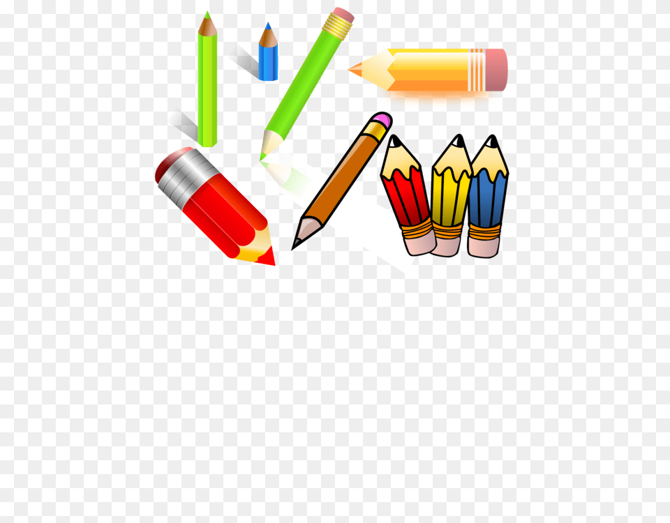 Colored Pencil Drawing Writing Implement Coloring Book Free Png