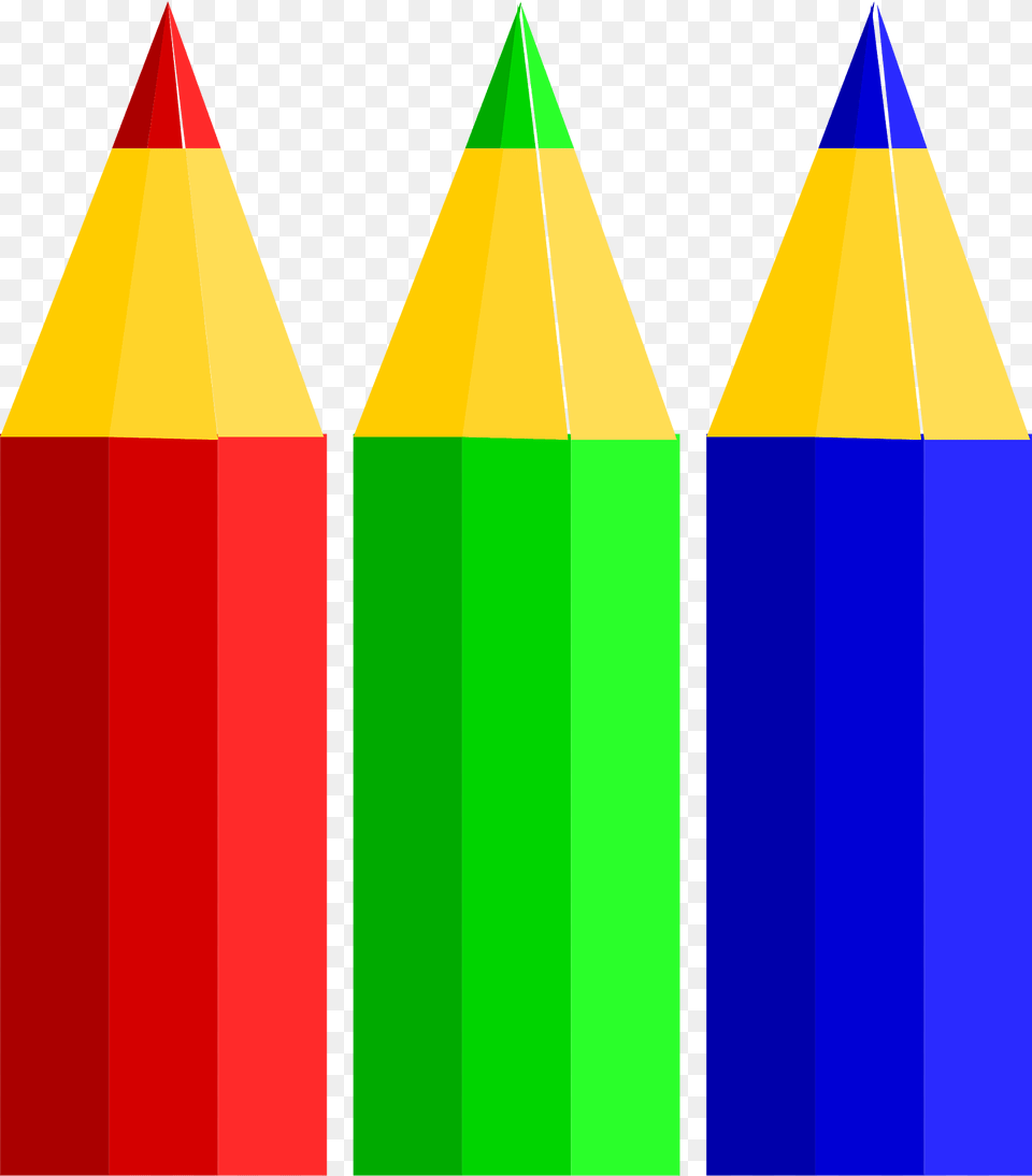 Colored Pencils Clipart, Pencil, Triangle Free Png