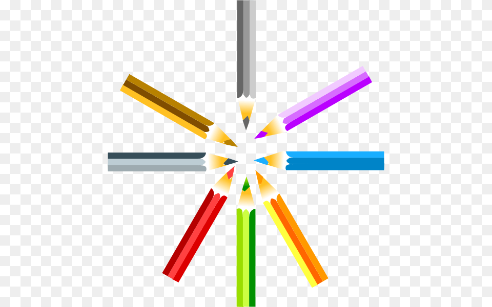 Colored Pencils Svg Clip Arts 540 X 600 Px, Pencil, Appliance, Ceiling Fan, Device Png