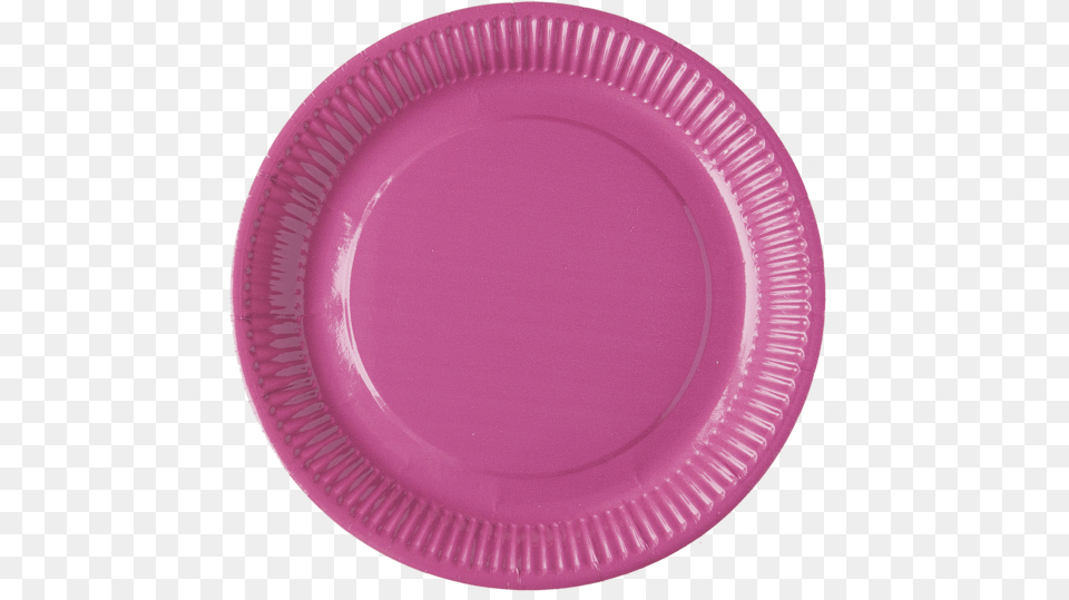 Colored Pink Smooth Fluted 23cm Circle, Plate, Food, Meal Free Png