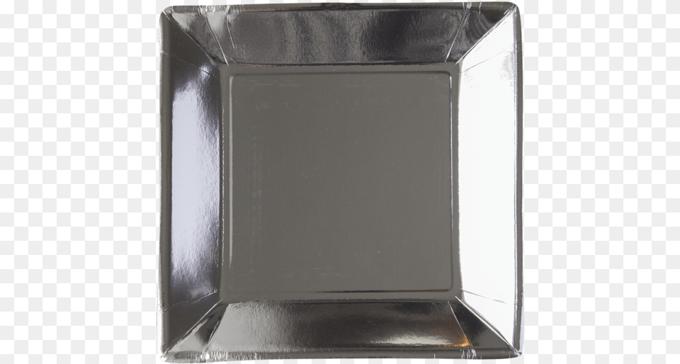 Colored Silver Square 23cm Serving Tray, Aluminium, Foil, Appliance, Device Png Image