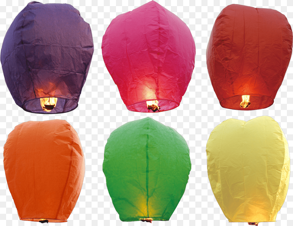 Colored Sky Lantern, Lamp, Balloon, Aircraft, Transportation Free Png Download
