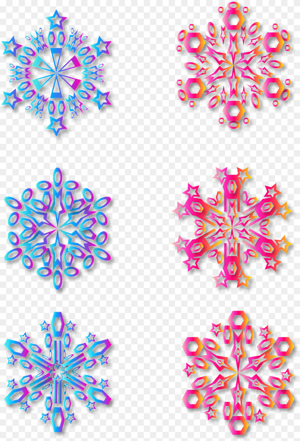 Colored Snowflakes Clipart Motif, Pattern, Purple, Art, Floral Design Png