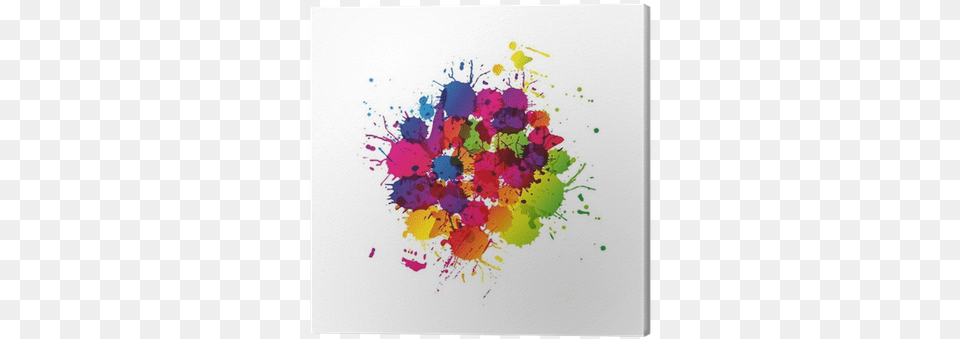 Colored Splashes In Abstract Shape Canvas Print Pixers K Logo Splash, Art, Graphics, Modern Art, White Board Free Png Download