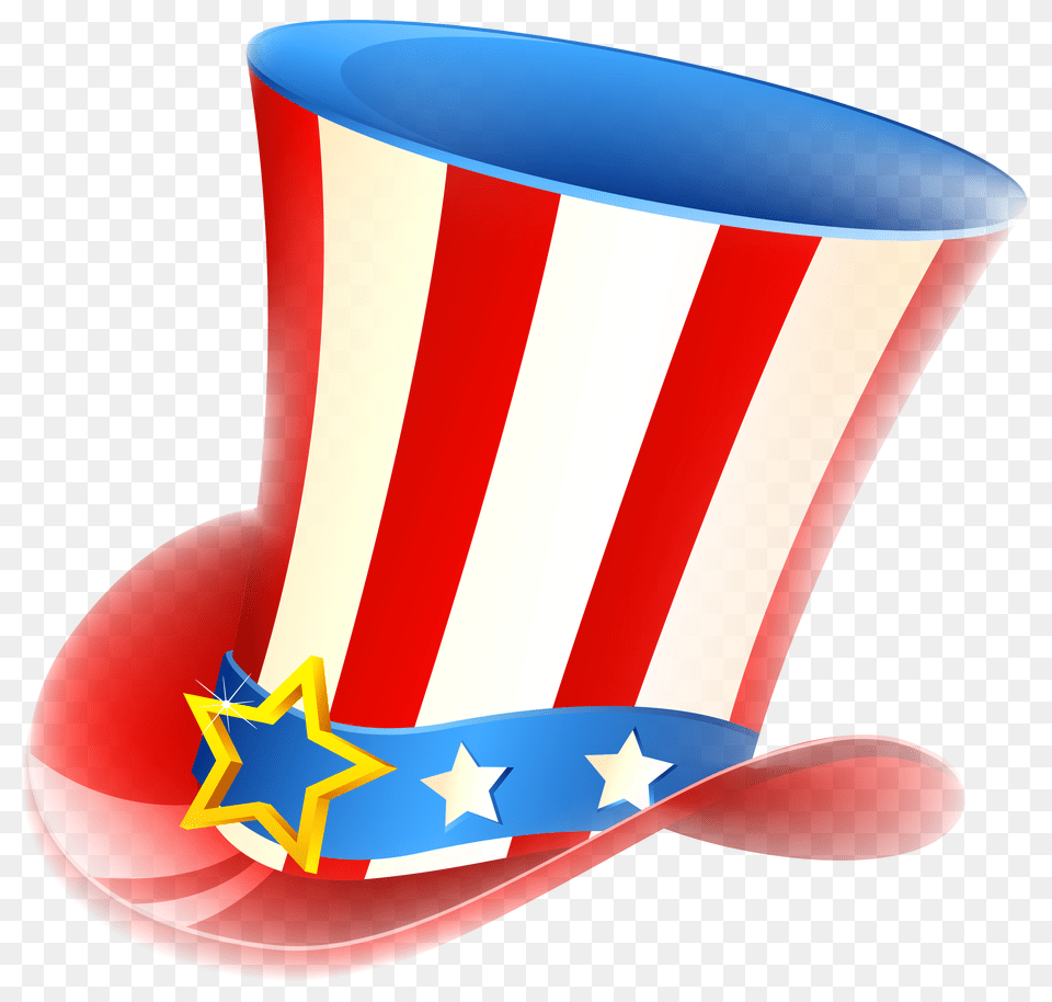 Colored Uncle Sam Hat Clipart Free, Clothing Png Image