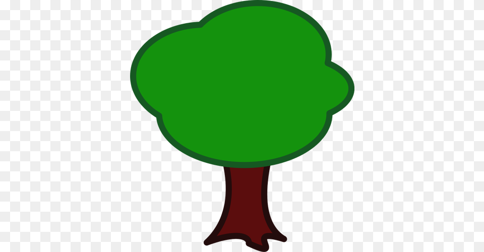 Colored Vector Drawing Of A Tree, Green Free Png Download