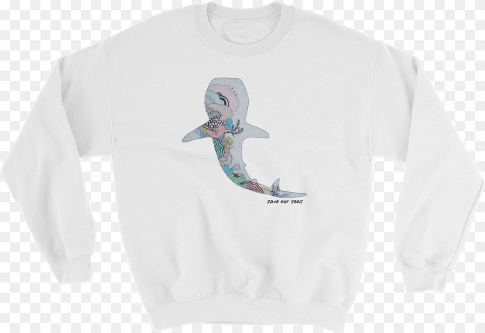Colored Whale Shark Sweatshirt, Clothing, T-shirt, Sleeve, Skin Free Png Download