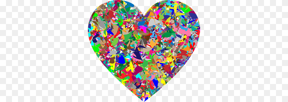 Colorful Art, Collage, Heart, Paper Png Image