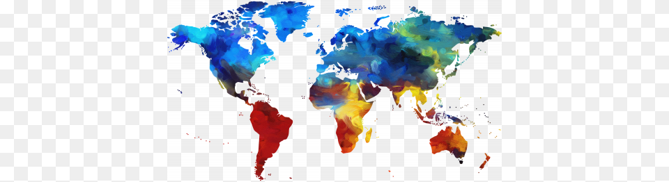 Colorful Maps Which Show Globalisation, Chart, Plot, Map, Person Free Png