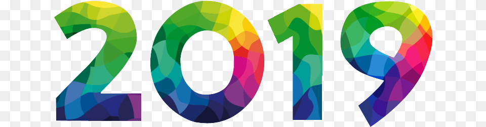 Colorful 2019 Text For Happy New Year Stock Photos Circle, Number, Symbol, Art, Graphics Free Transparent Png