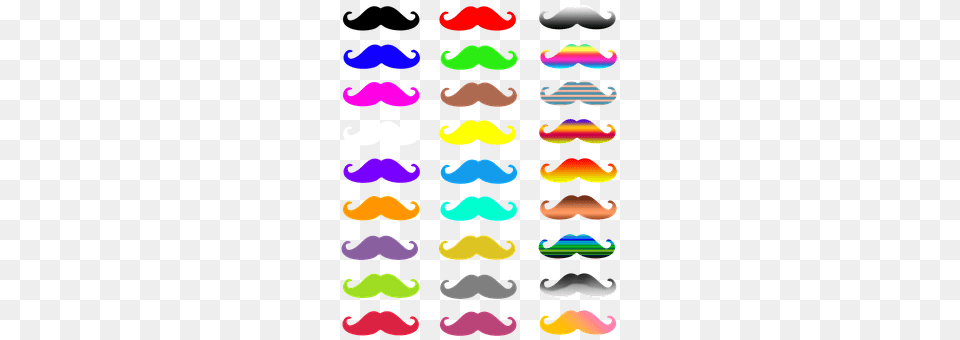 Colorful Face, Head, Mustache, Person Png Image