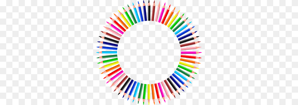 Colorful Pencil, Crayon, Head, Person Png Image