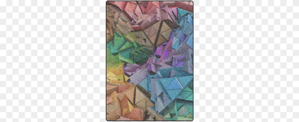 Colorful Abstract 3d Low Poly Geometric Blanket Interestprint Designed Laptop Shoulder Bag Colorful, Art, Paper, Origami Png Image
