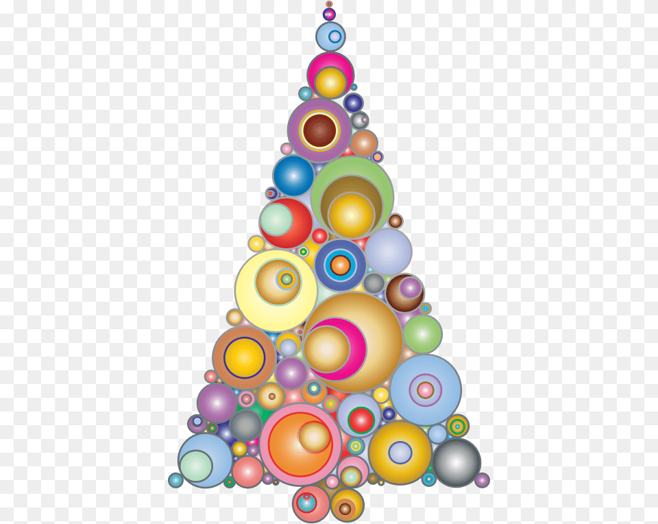 Colorful Abstract Circles Christmas Tree Clipart Christmas Tree Abstract, Lighting, Art, Graphics, Christmas Decorations Free Png Download