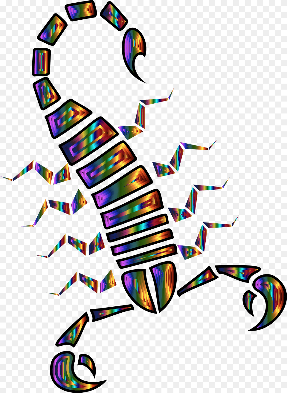 Colorful Abstract Tribal Scorpion 6 Clip Arts Scorpion And Abstract, Art, Graphics, Paper, Pattern Free Transparent Png