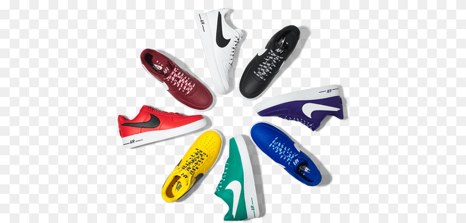 Colorful Air Force Sneakers Treasures In Paris And Super, Clothing, Footwear, Shoe, Sneaker Png Image