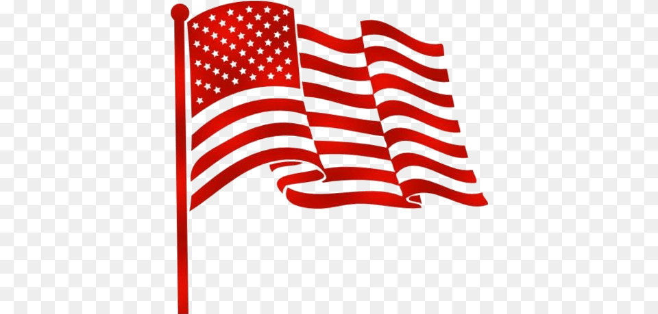 Colorful American Flag Waving, American Flag Png