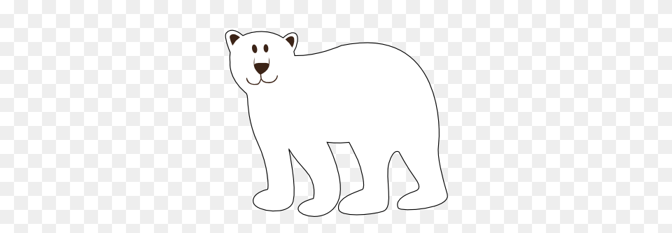 Colorful Animal Polar Black White Art Clip Art, Bear, Mammal, Wildlife, Polar Bear Png