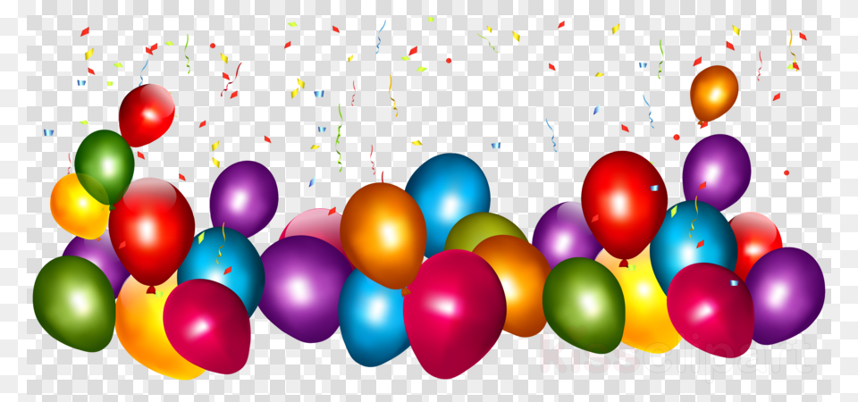 Colorful Balloons Clipart Balloon Clip Art Birthday Balloons And Confetti, Sphere Free Transparent Png