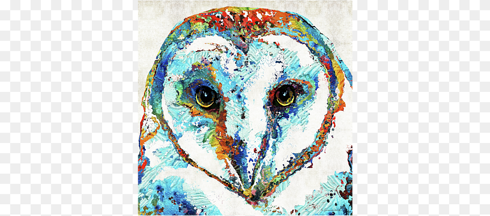Colorful Barn Owl Art Sharon Cummings, Painting, Modern Art, Drawing, Wedding Free Png